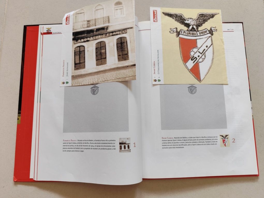Livro / Caderneta de Cromos - História Visual do SL Benfica