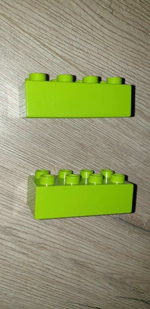 Klocki lego duplo 2x4 grube jasno zielone 2szt