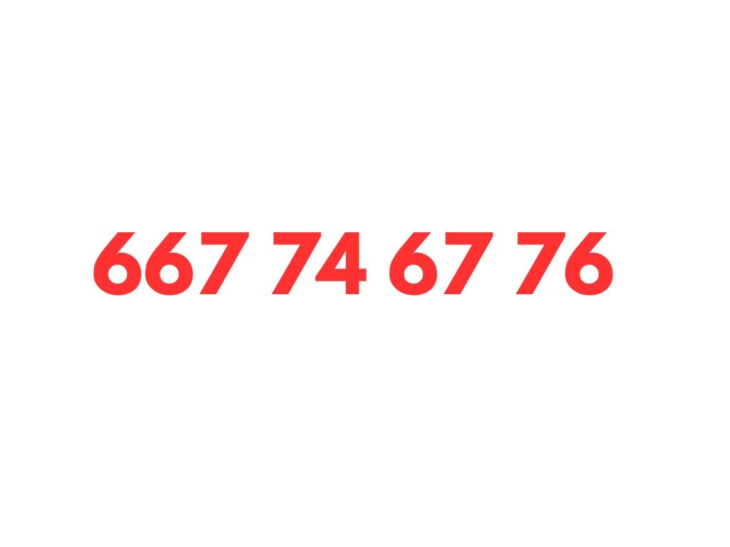 667_74_67_76 Starter PLUS PLUSH Karta SIM UNIKATOWY Złoty Łatwy Numer