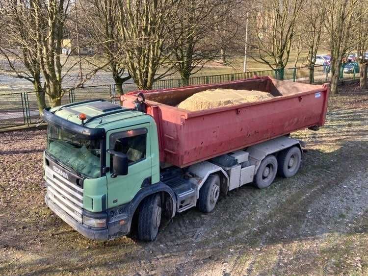 Transport piasku 2-18 ton, płukany, piach, na podsypkę, siany, żwir