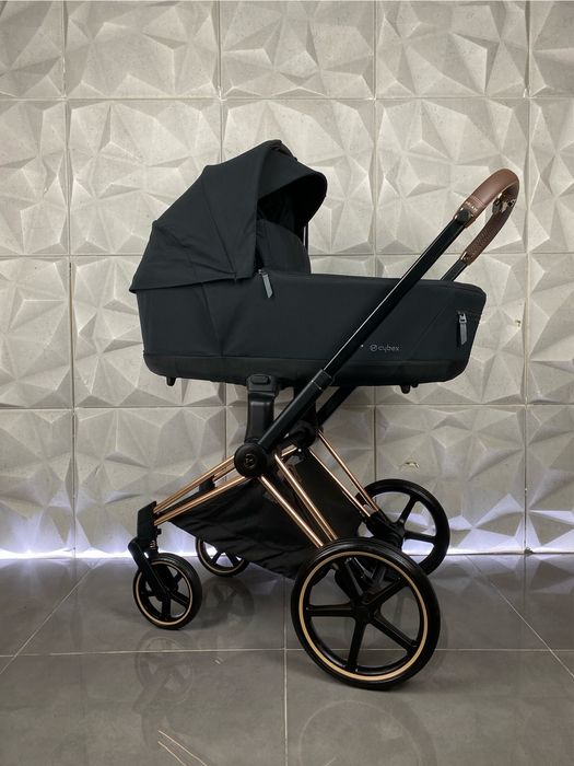 Cybex Priam 4.0 4w1 Deep Black Czarno Różowe złoto
