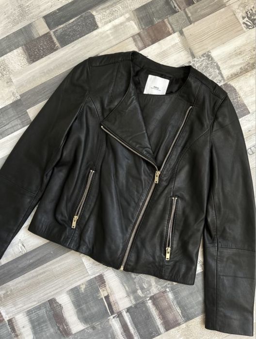 Косуха куртка з натуральної шкіри MANGO