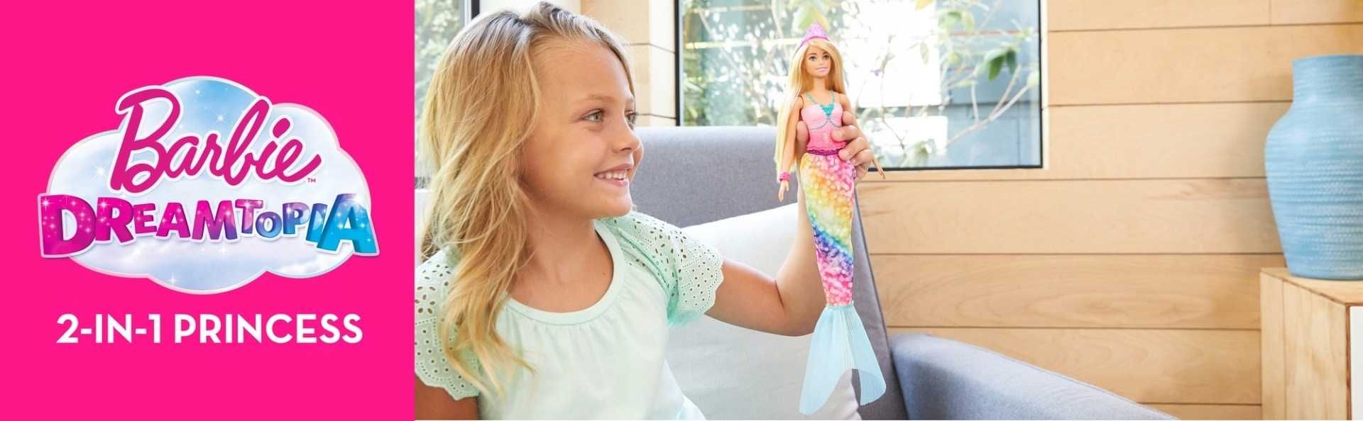 Barbie Księżniczka Syrenia przemiana 2W1 Nowa, paragon