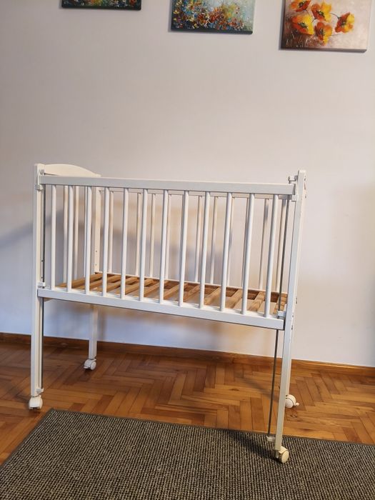 Łóżeczko drewniane dostawne - dostawka