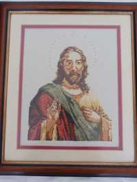 Vendo Quadro Com Imagem de Jesus em Ponto Cruz com 45 × 52 de tamanho
