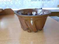 Forma do pieczenia babki ciasta kamionkowa szkliwiona 19cm stara PRL