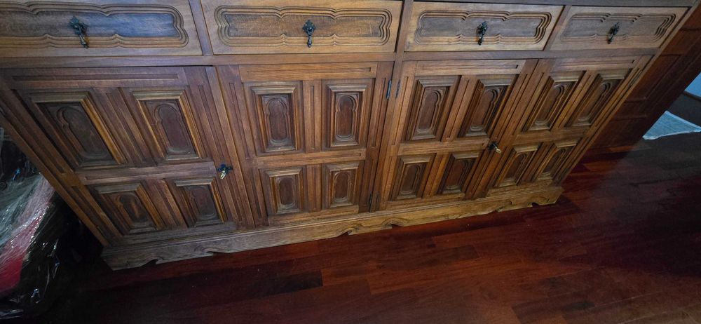 Aparador de buffet Vintage em madeira maciça - em bom estado