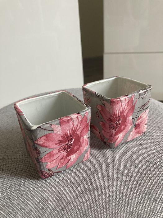 Zestaw dwóch świeczników, handmade