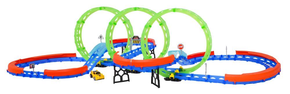 Ekstremalny Tor Wyścigowy Dla Dzieci 3+ Części Konstrukcyjne 74 El.