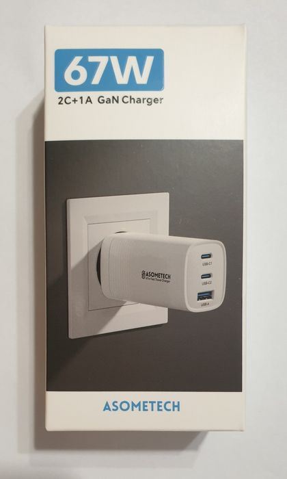 Зарядний пристрій ASOMETECH 67w для ноутбуків, смартфонів та планшетів