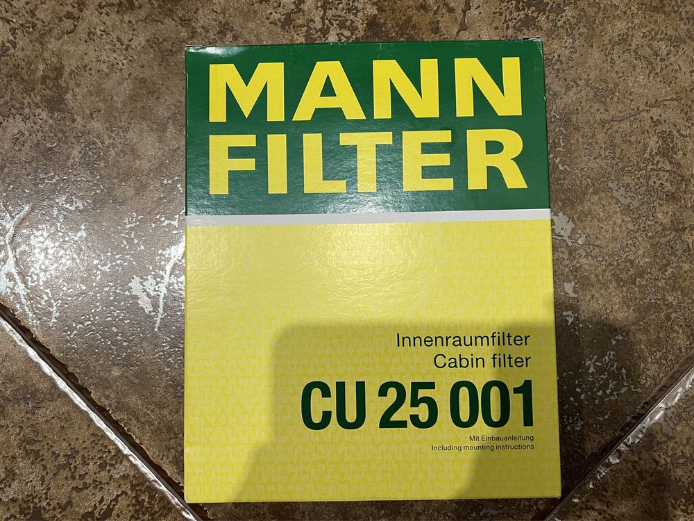 Воздушный фильтр салона MANN-FILTER CU 25 001 (BMW 64 11 9 237 554)