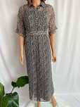 Nowa sukienka maxi w drobne kwiaty czarna letnia elegancka boho 38 M