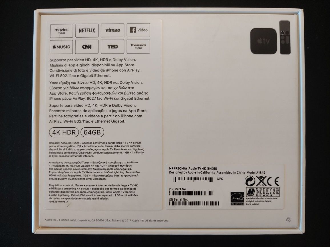 Apple TV 4K HDR 64Gb