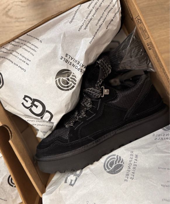 Кросівки зимові оригінал UGG lowmel sneakers black chestnut sand