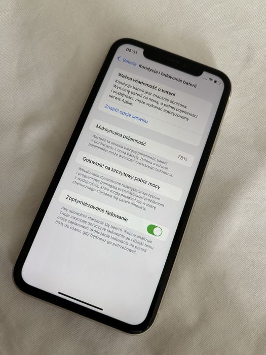 iphone 11 biały 128gb 78%
