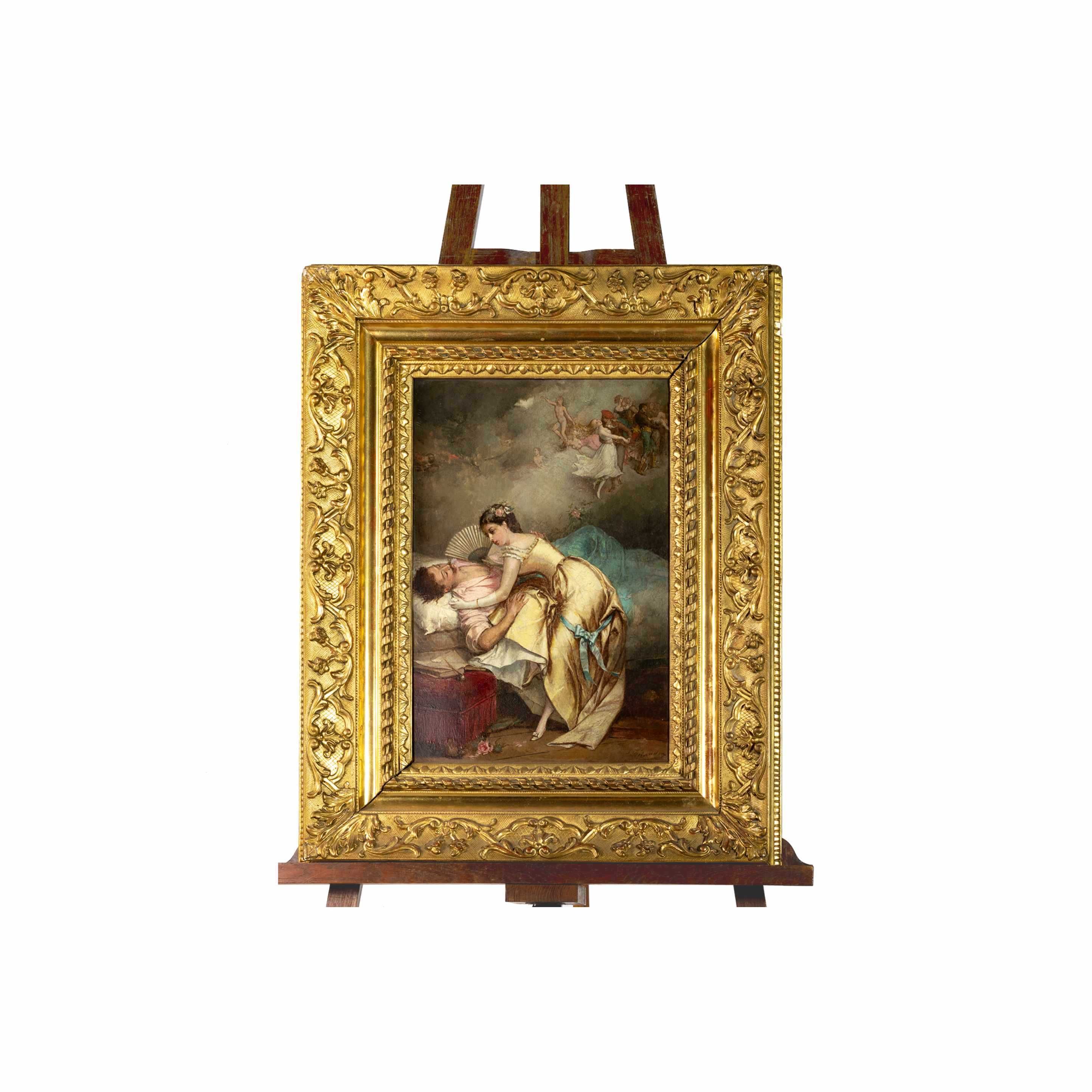 Pintura cena galante Emile Beranger Romantismo | século XIX