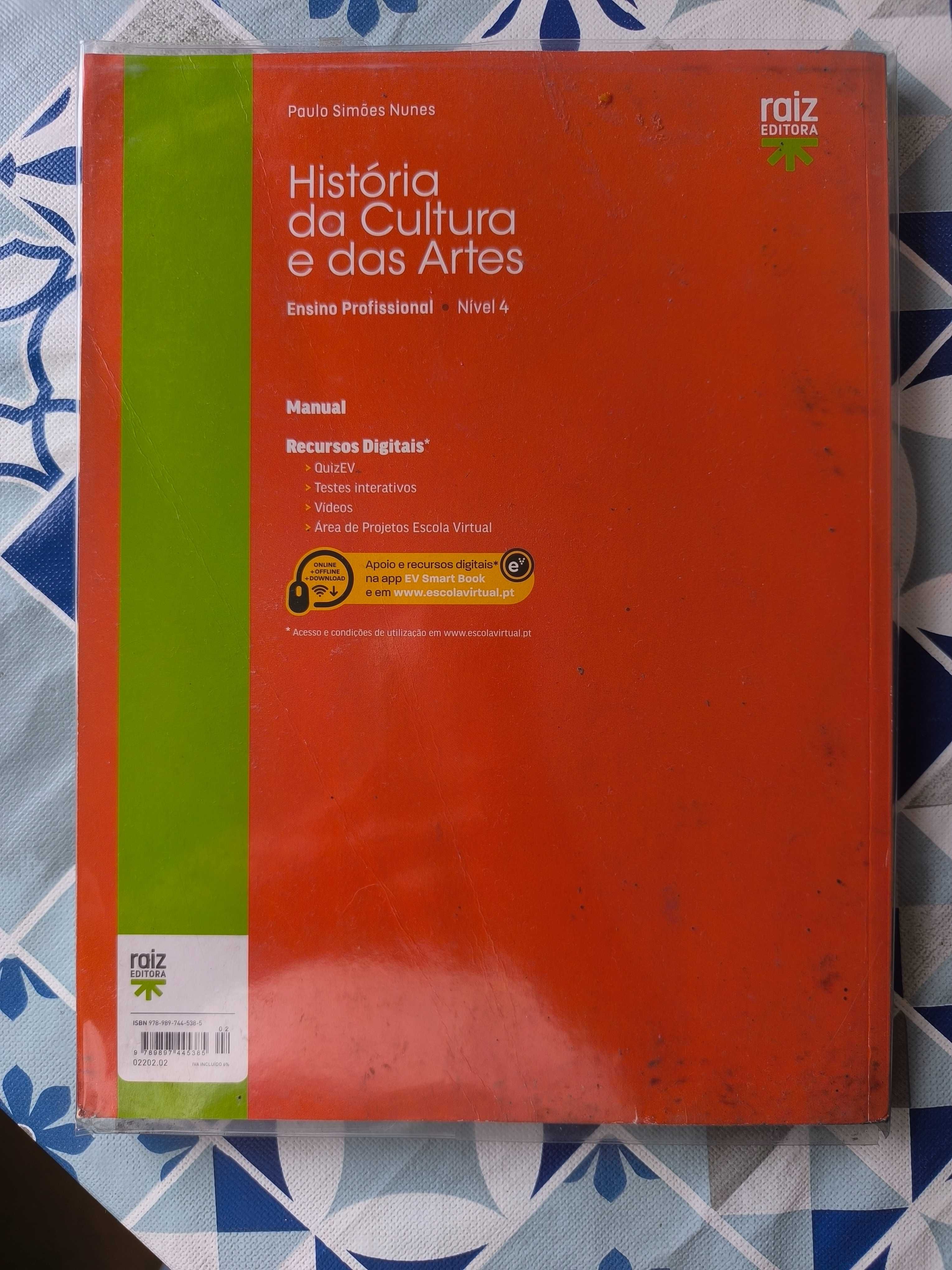 Livro História da Cultura e das Artes