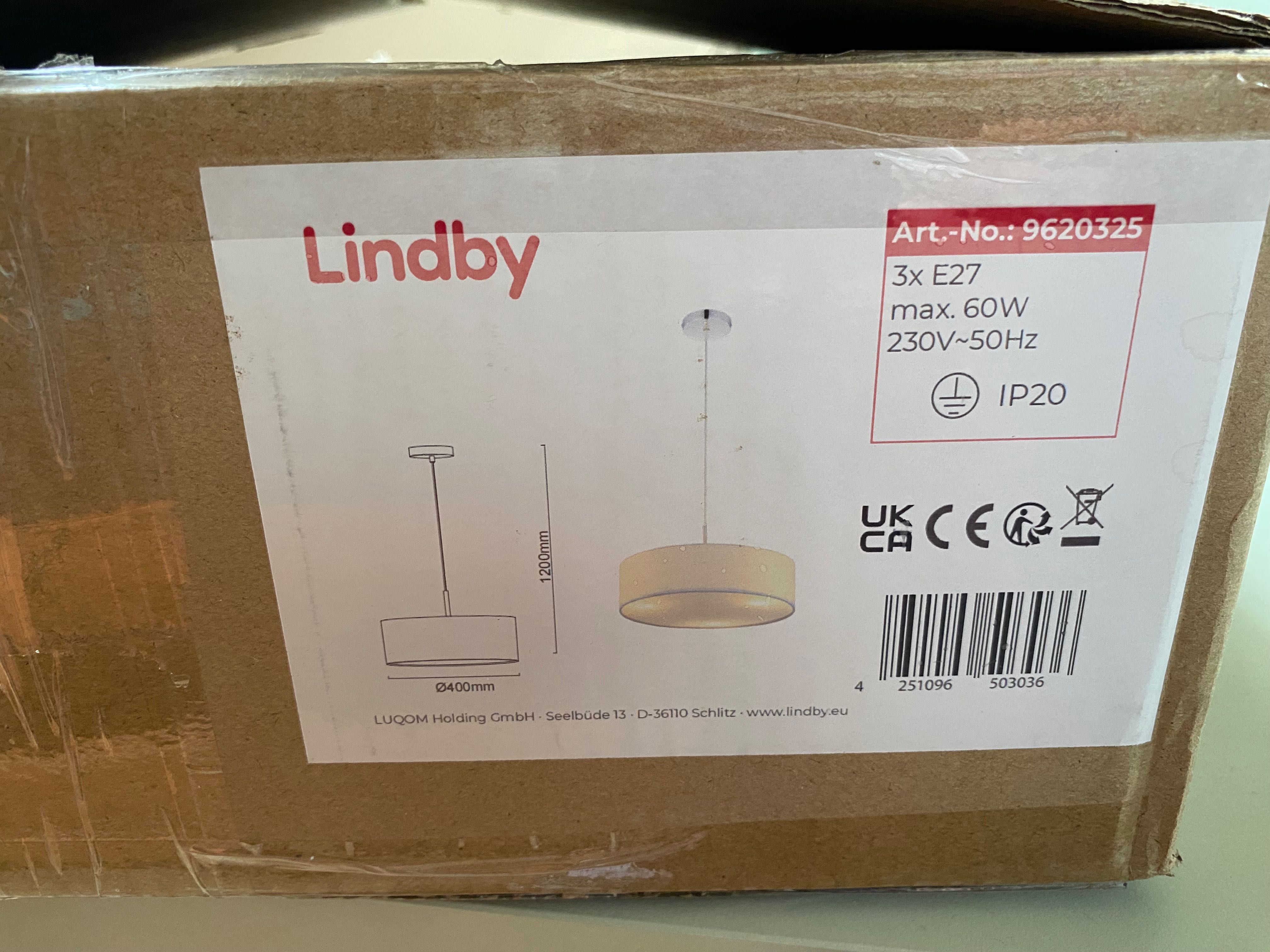 Nowa lampa żyrandol pokojowa biała okrągła wisząca 40cm