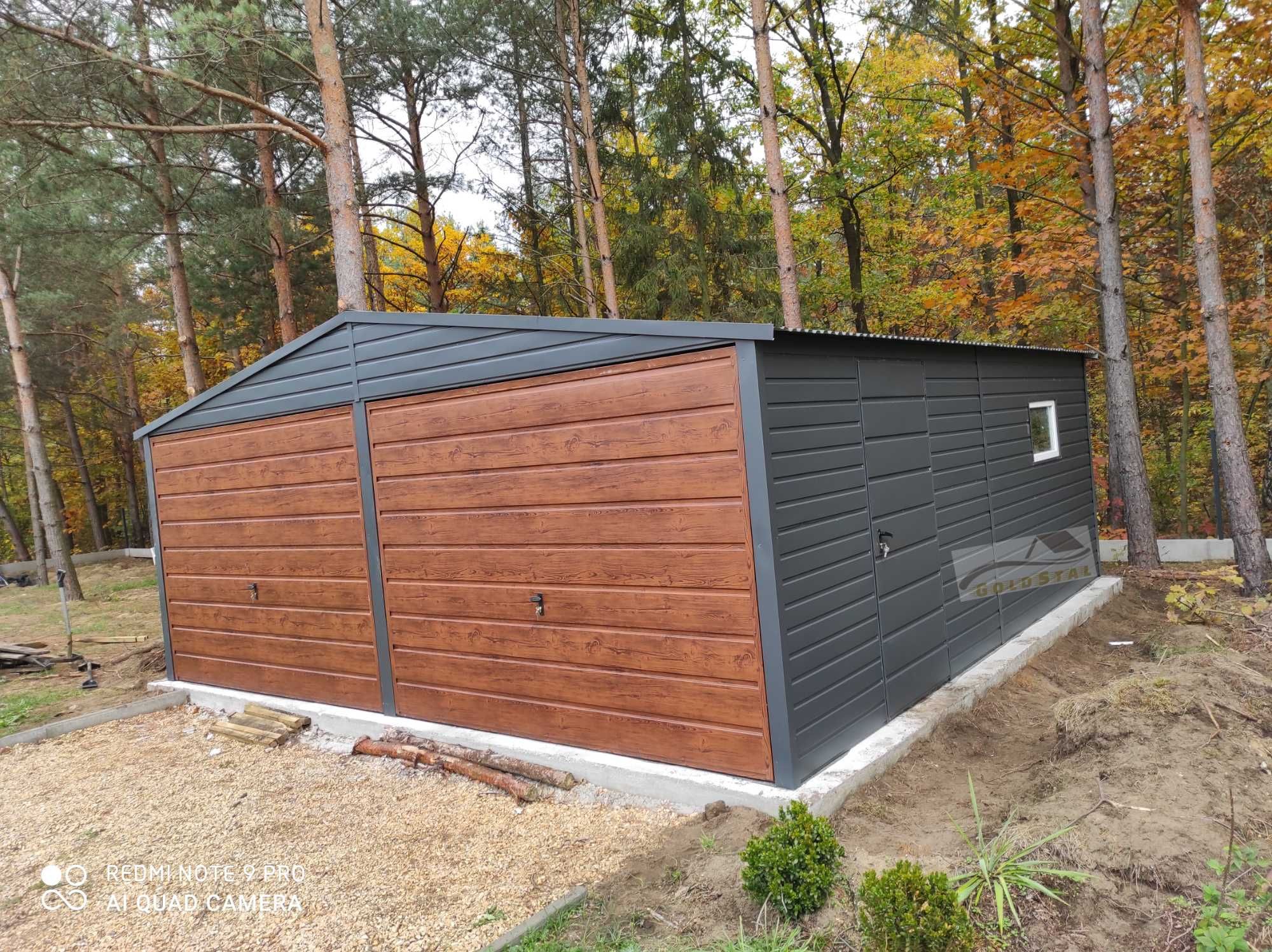 Garaż blaszany drewnopodobny 6x6, 6x5, 4x6, 7x6, 4x5, 3x5, 9x6, 7x7