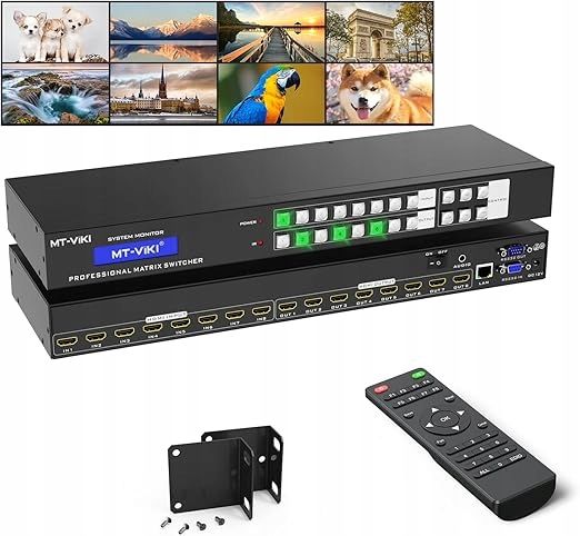 MT-VIKI 4K HDMI Matrix Switch 8x8 z sterowaniem internetowym RS-232