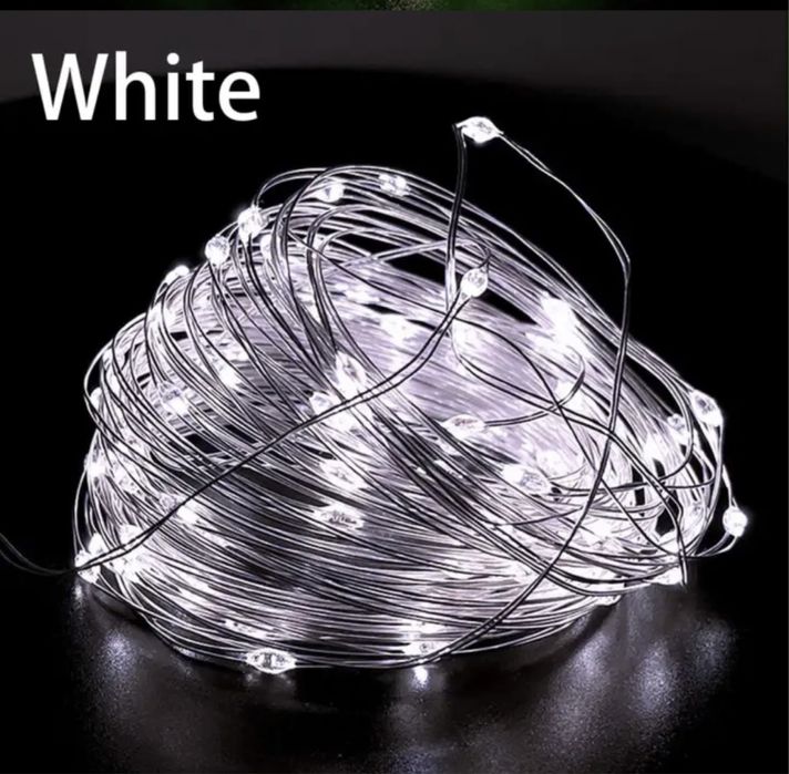 Гірлянда нитка роса 10 м USB + батарейка