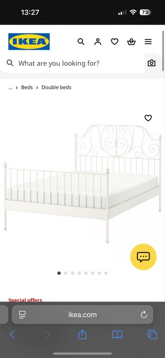 Rama łóżko Ikea LEIRVIK