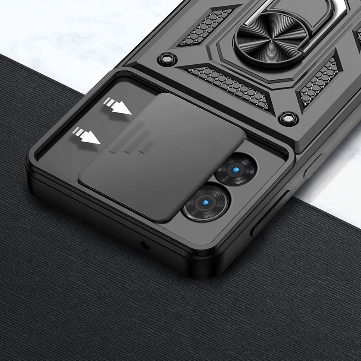 Etui Pancerne Motorola edge 30 Neo CamShield z Podstawką