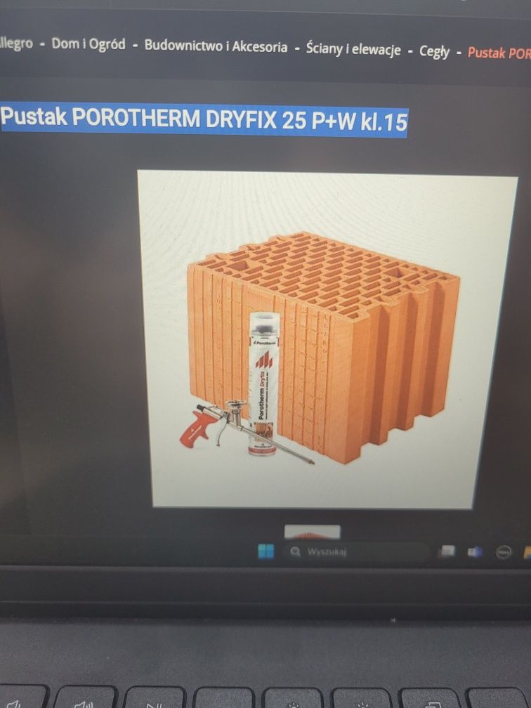 Pustak Porotherm Dryfix 25 P+W kl. 15