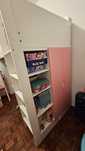 Cama alta ikea
Cama alta, branco rosa com secretária com 3 g
