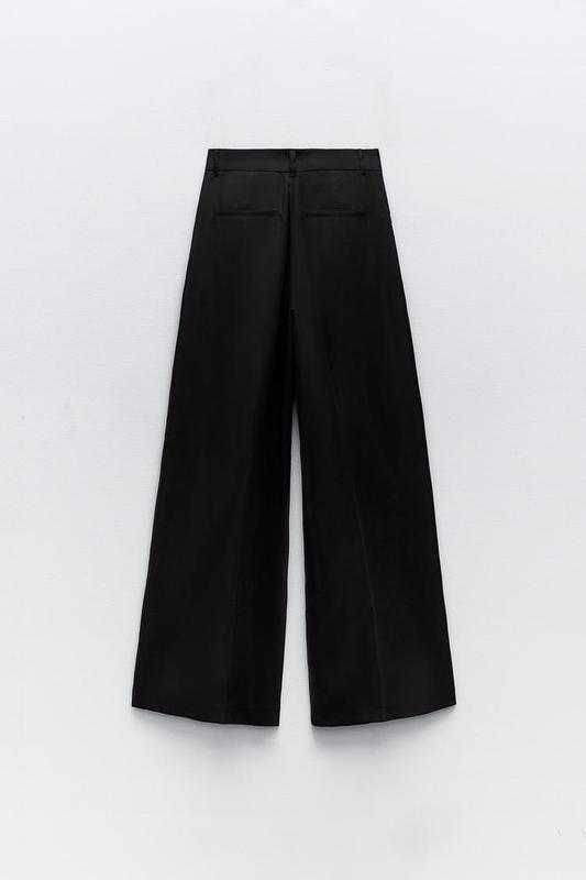 Летние брюки палаццо ZARA из тонкой ткани с защипами р-р М