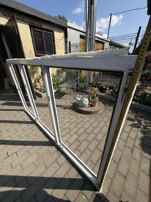 Okno Pcv 3 skrzydlowe biale 206cm x 113cm