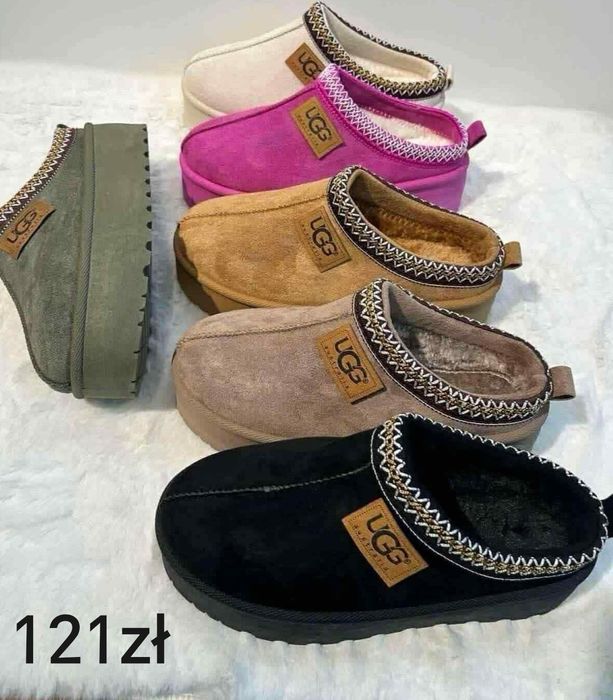 Buty Damskie Klapki Zamszowe