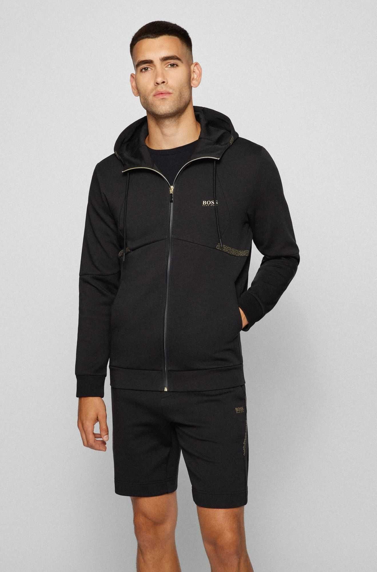 Hugo Boss Bluza  rozpinana z kapturem maly znaczek Boss Outlet Premium
