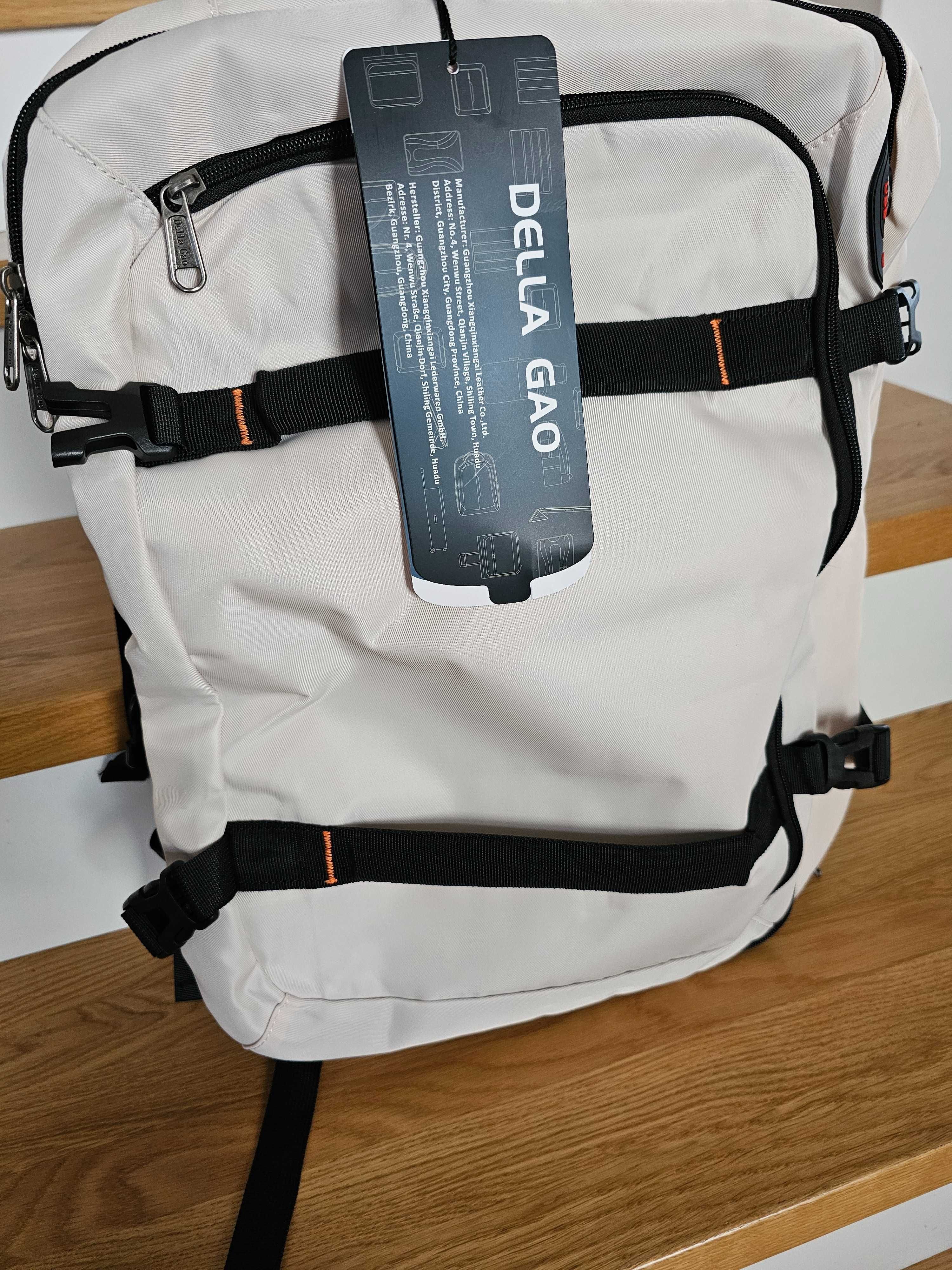 DELLA GAO Plecak biznesowy, wodoszczelny z USB, unisex