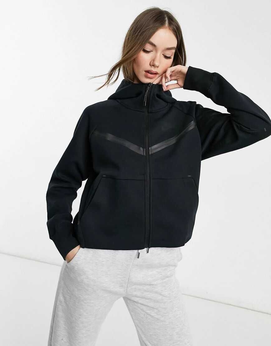 Bluza z kapturem Nike Tech fleece windrunner hoody czarna XL