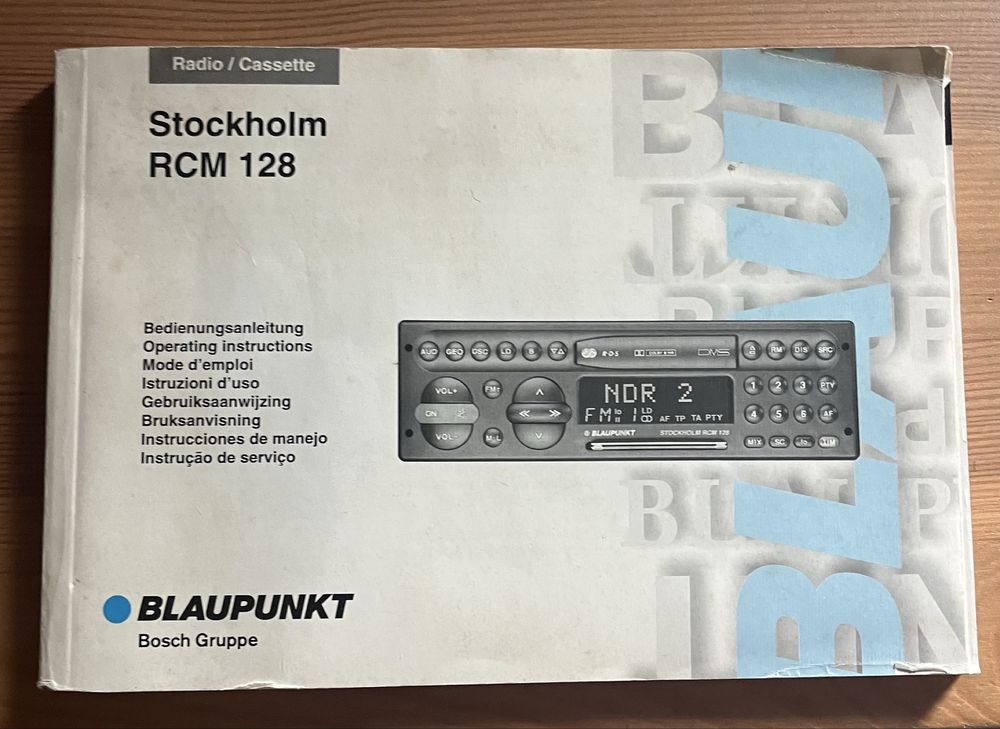 Manual auto rádio Blaupunkt