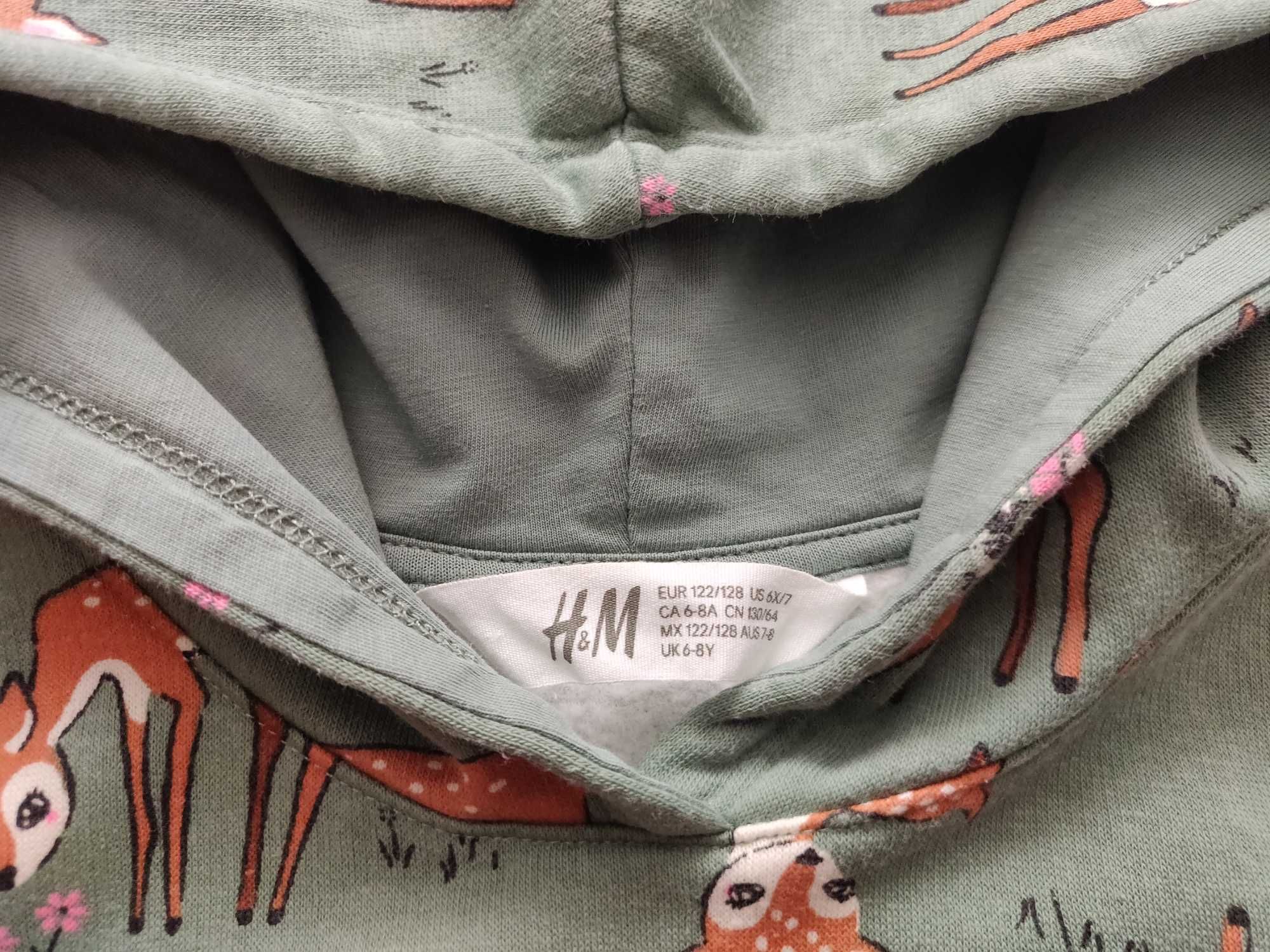 Худи для девочки H&M (Турция) 7-8 лет 122-128 см. с  принтом