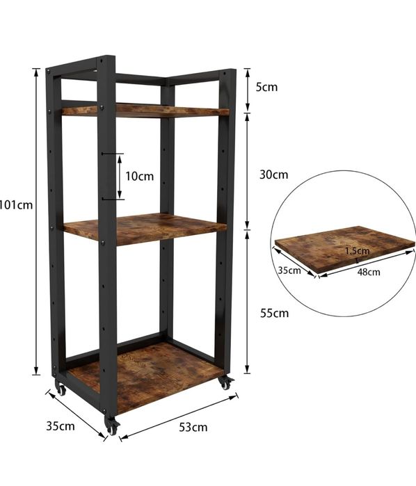PUNCIA Stolik do drukarki, z regulacją wysokości