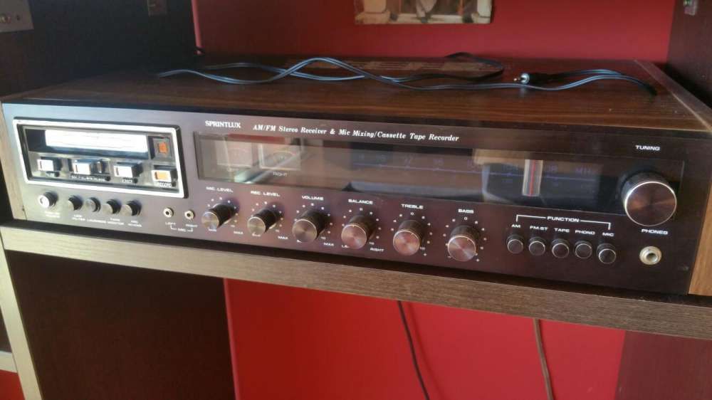 Stereo Receiver & Mic mixing cassete Tape Radio recorder