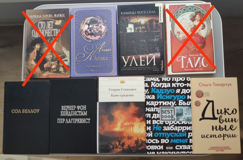 Комплект книг лауреатів Нобелівської премії з літератури