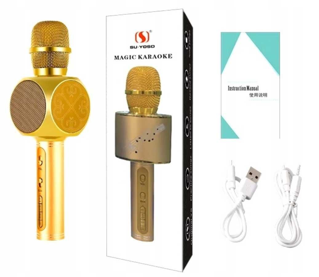 Mikrofon bezprzewodowy karaoke bluetooth USB MICRO SD różne głosy