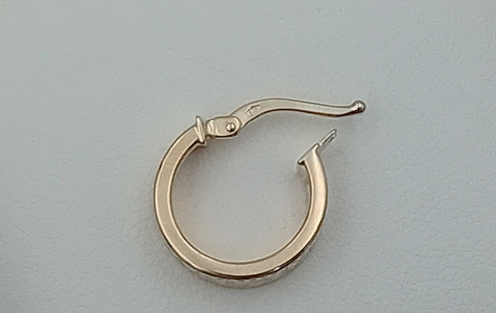 Złote kolczyki kółka kółeczka grecki wzór próba 585 NOWE/ Fajne Okazje