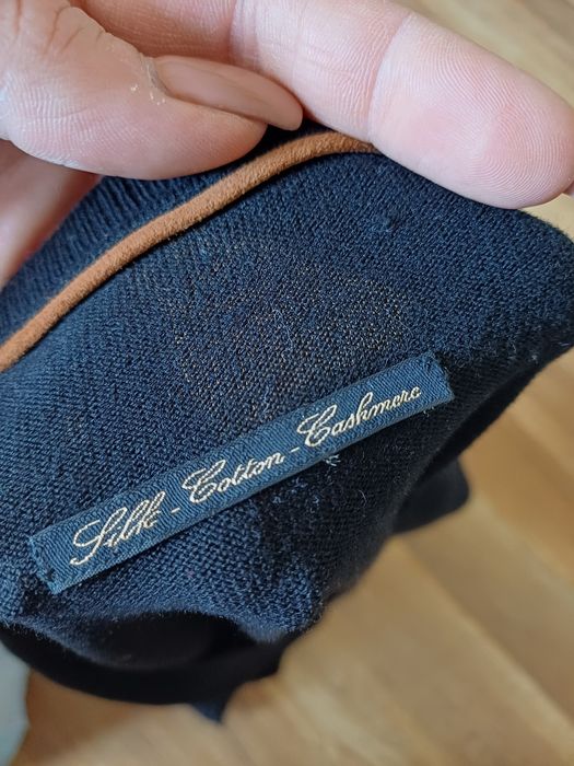 Massimo dutti sweter kaszmir jedwab S M czarny damski 36 38