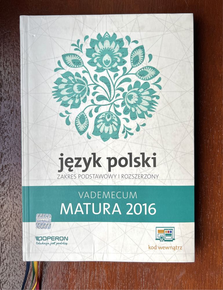 Vademecum Matura 2016 język polski wydawnictwo Operon