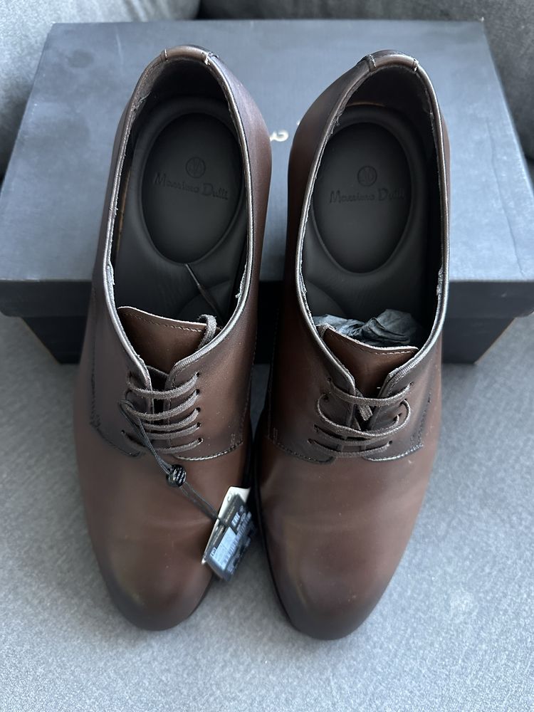 Eleganckie buty skórzane derby Massimo Dutti 44