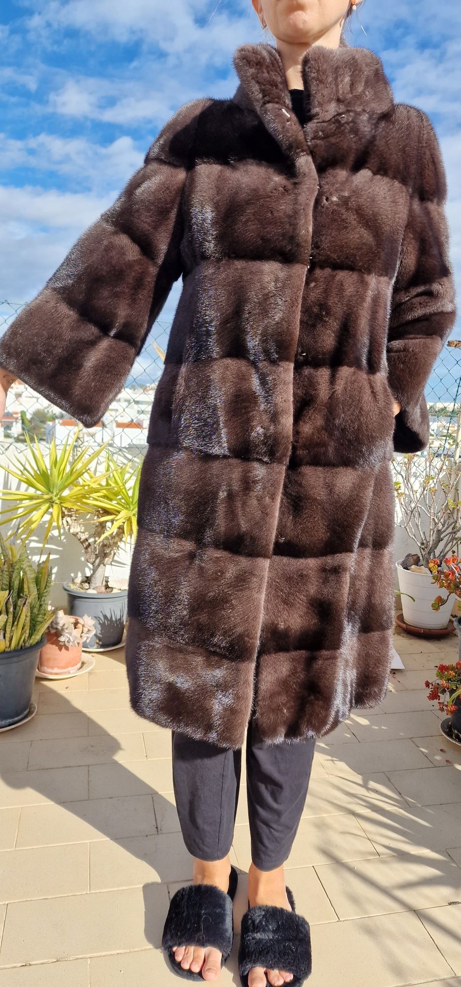 casaco de vison natural