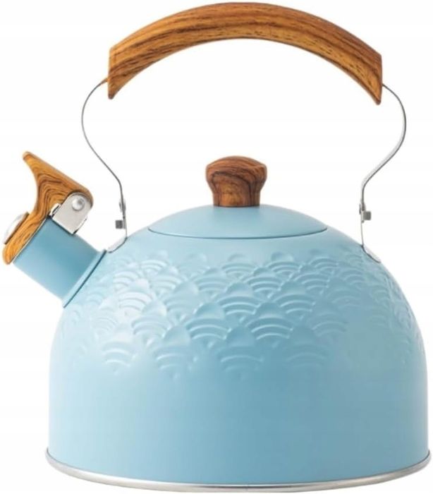 Czajnik Z Gwizdkiem Imbryk 2.5L Na Wszystkie Kuchenki Niebieski