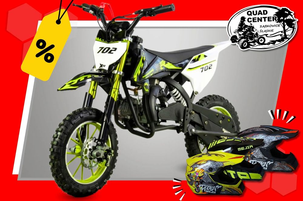 XTR Inny Mini Cross XTR 49cc 702 10 cali DUŻY Dwusuw 2T Manualny Start