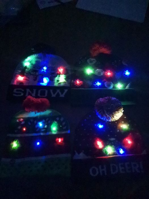 Gorros de natal com luzes Led