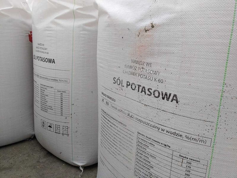 Sól potasowa 60% K2O big-bag Nawóz potasowy potas Hurt Detal